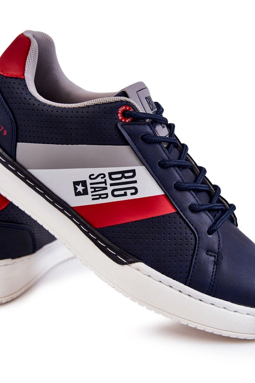 Klasyczne Męskie Buty Sportowe Memory Foam Big Star KK174058 Granatowe