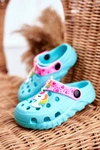 Klapki Dziecięce Piankowe Kroksy Niebieskie Jednorożec Lily