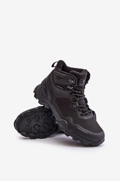 Lekkie Ocieplane Męskie Buty Trekkingowe McBraun Wodoodporne Czarne