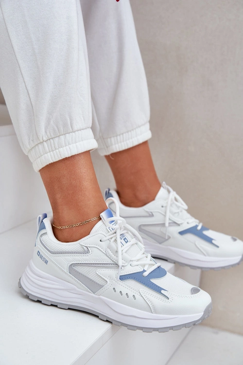 Buty Sportowe Damskie Big Star NN274A094 HI-POLY SYSTEM Biało-Niebieskie