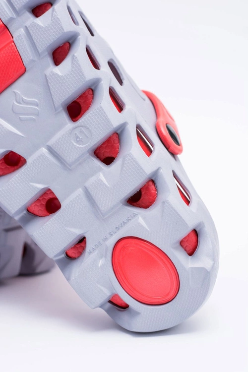 Szare Męskie Ogrodowe Lekkie Klapki Kroksy Eva