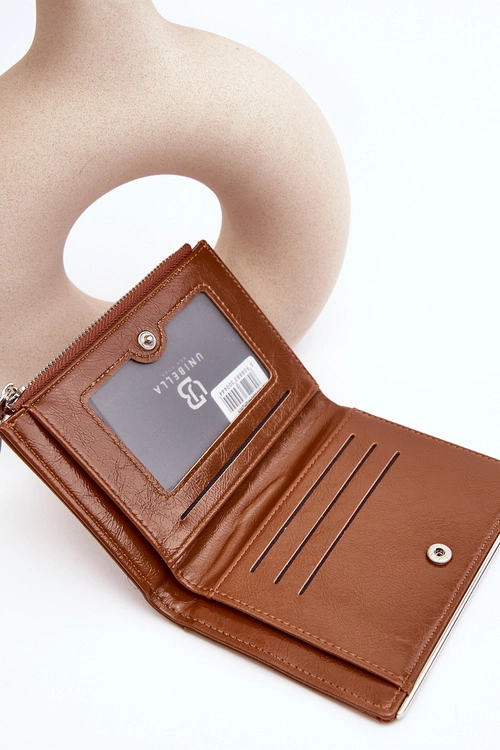 Damski Portfel Z Ekoskóry Brązowy Cudea