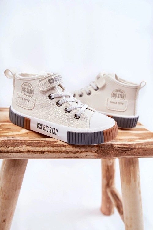 Dziecięce Wysokie Trampki BIG STAR KK374015 Białe