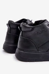 Skórzane Ocieplane Botki Sneakersy Męskie Lee Cooper LCJ-24-33-2913 Czarne
