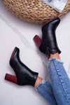 Botki Damskie Na Obcasie Sergio Leone Czarne BT537