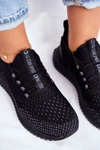 Damskie Sportowe Obuwie Sneakersy Big Star Czarne FF274962