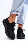 Damskie Wsuwane Materiałowe Sneakersy Czarne Venett