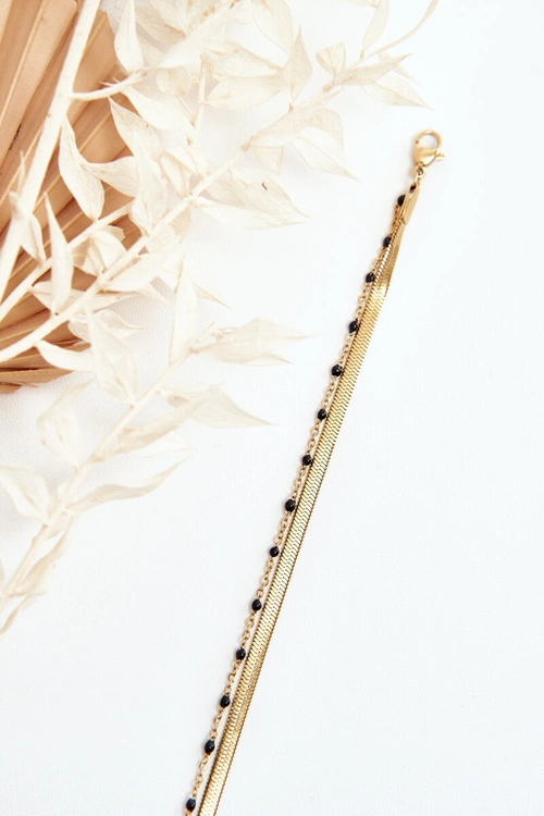 Podwójna Bransoletka Żmijka I Ankier Złota