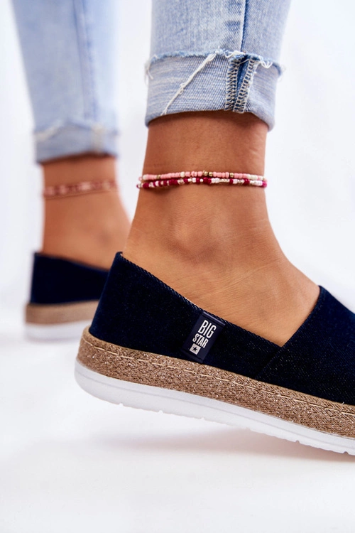 Damskie Tenisówki Slip On Big Star KK276009 Granatowe