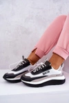 Sportowe Buty Sneakersy Big Star JJ274998 Biało-Czarne