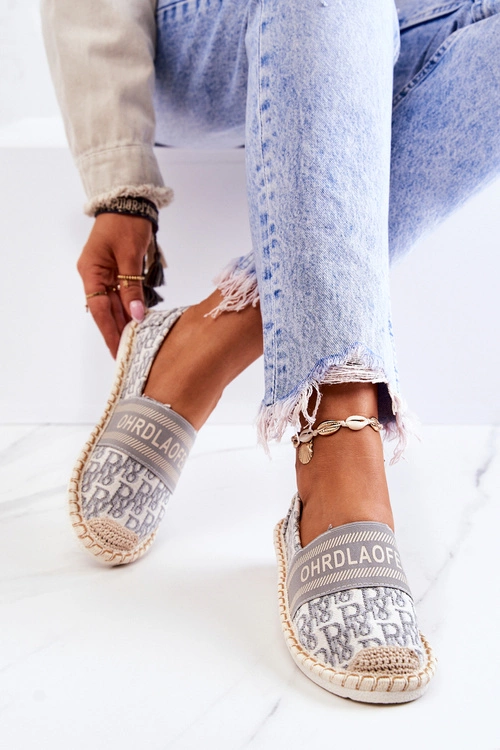 Klasyczne Espadryle Szare Warm Time