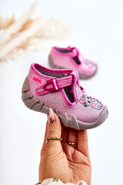 Buty Papcie Befado Kotek 110P433 Różowe