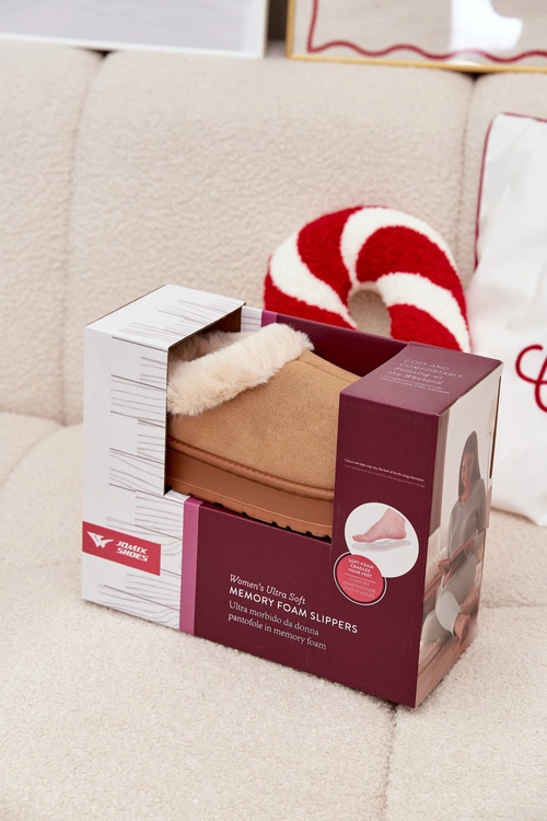 Kapcie Damskie Z Futerkiem Camel Eveline