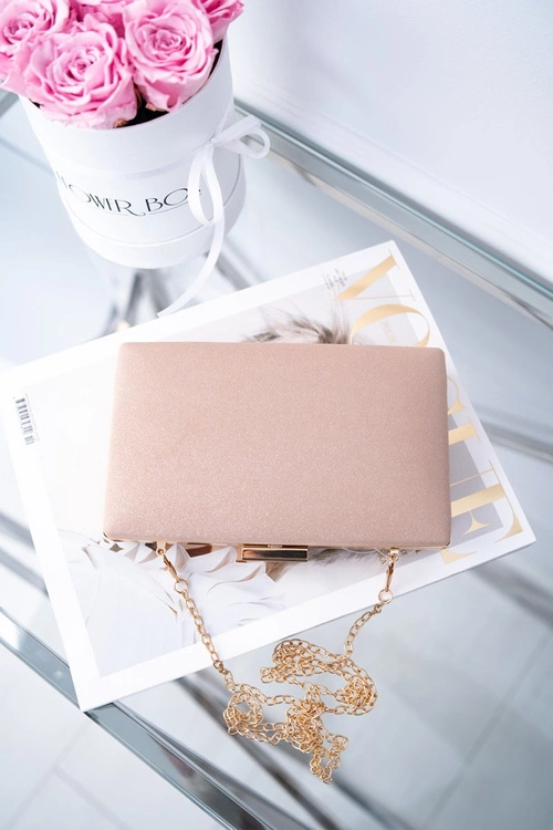 Damska Torebka Wieczorowa Brokatowa Różowa