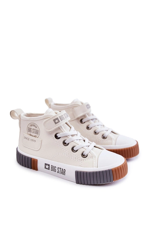 Dziecięce Wysokie Trampki BIG STAR KK374015 Białe