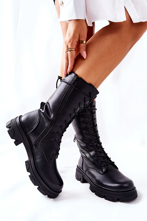 Botki Trapery Glany Sergio Leone TR747 Czarne