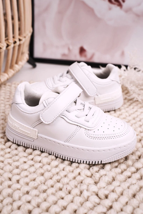 Dziecięce Sportowe Buty Na Rzep Białe Airy