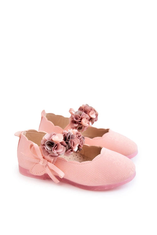 Dziecięce Balerinki Na Rzepy Kwiaty Różowe Caitlin
