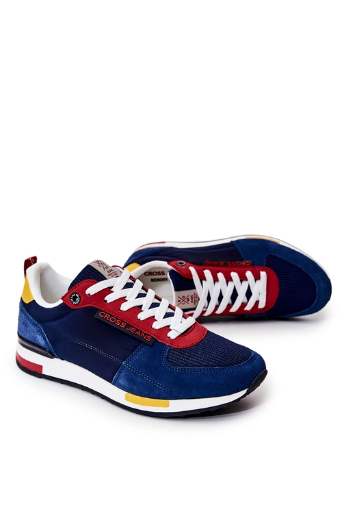 Obuwie Sportowe Męskie Cross Jeans JJ1R4008C Granatowe