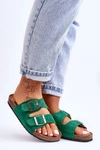 Damskie Klapki Wsuwane Zielone Destino