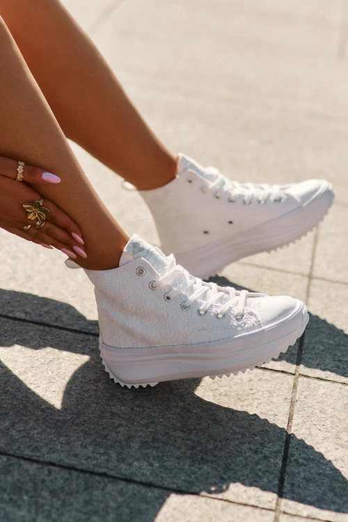 Wysokie Trampki Damskie Lee Cooper LCW-25-31-3461L Białe