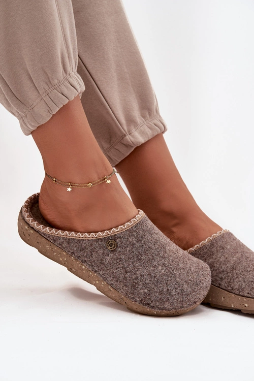 Obuwie Domowe Kapcie Damskie Inblu ED000031 Beżowe