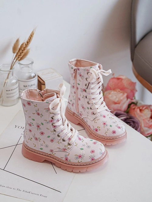 Ocieplane Botki Dziecięce Na Suwak Różowe Dolida