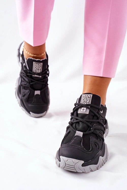 Damskie Sportowe Buty Memory Foam Big Star II274089 Czarne