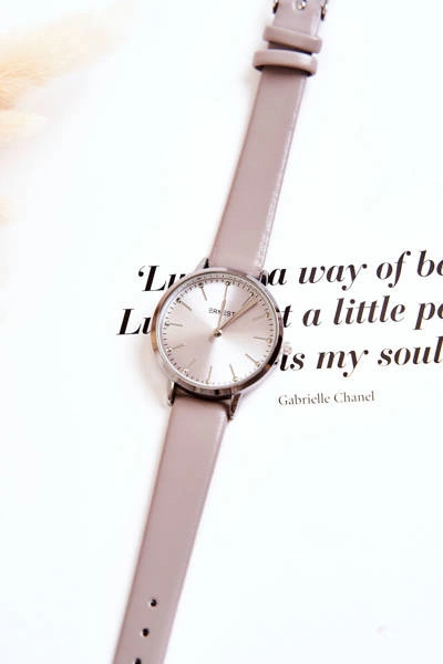 Damski Zegarek Analogowy Bez Niklu Ernest Szary