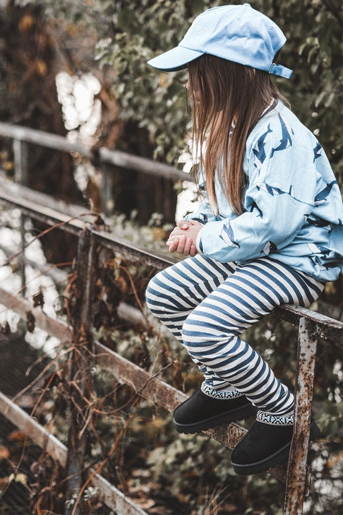 Kapcie Dziecięce Wsuwane Ocieplane Czarne Olivane