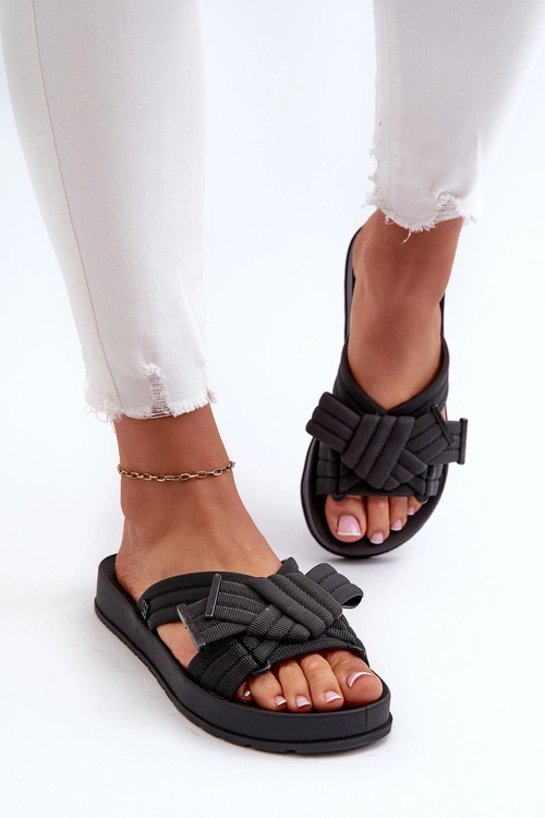 Pachnące Klapki Damskie Na Płaskiej Podeszwie ZAXY LL285096 Czarne