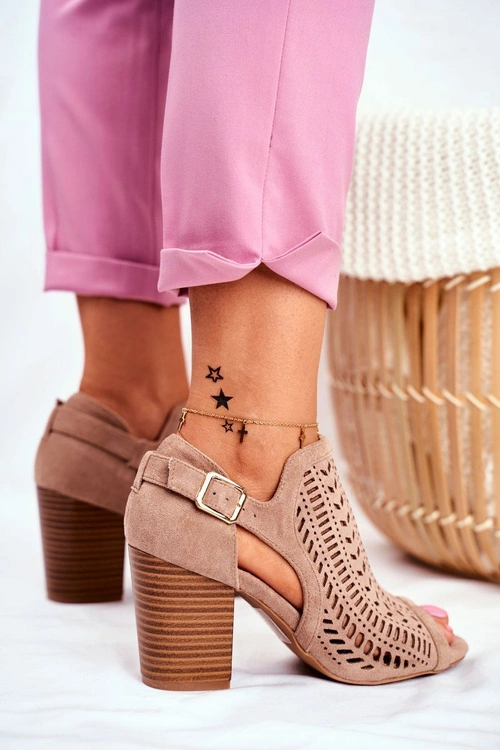 Botki Damskie z Wycięciem Wiosenne Beżowe Beyond Us