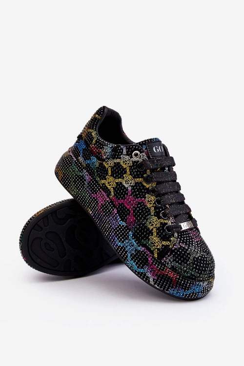Damskie Buty Sportowe Z Dżetami GOE LL2N4010 Czarne