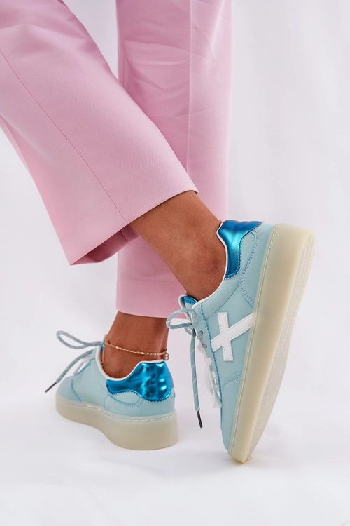 Niskie Buty Sportowe Damskie W Panterkę Miętowe Zelevelis