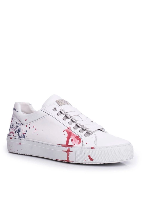 Damskie Trampki Skórzane Białe GOE FF2N3027