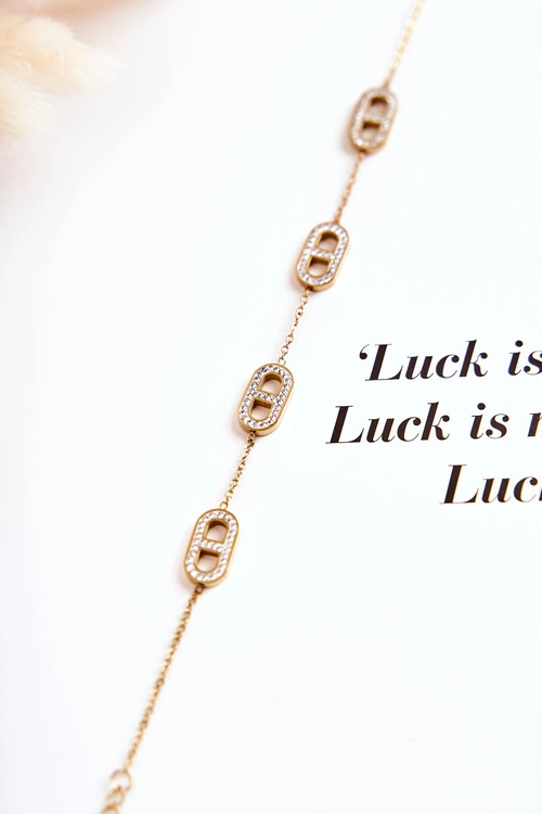 Damska Regulowana Bransoletka Z Cyrkoniami Złota