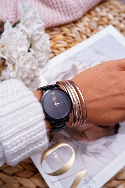 Damska Bransoleta Rzemień Różowe Złoto Tangle