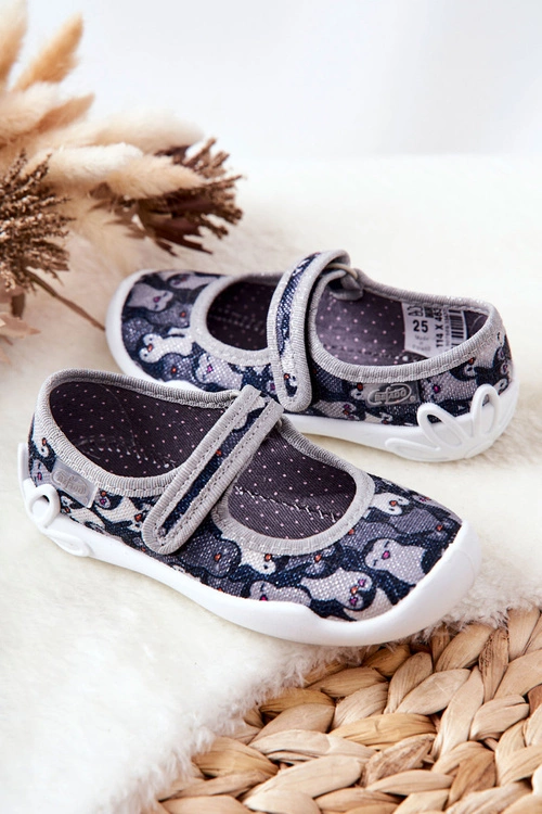 Papcie Baleriny Befado Pingwinki 114X463 Czarne