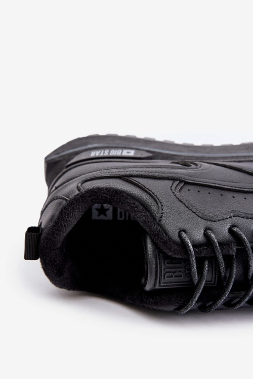 Ocieplane Sneakersy Męskie Big Star OO174675 HI-POLY SYSTEM Czarne