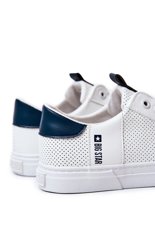 Męskie Skórzane Trampki Big Star JJ174226 Białe