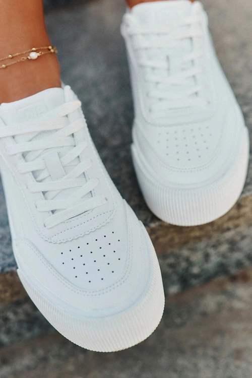 Niskie Sneakersy Z Eko Skóry Big Star RR274303 Białe