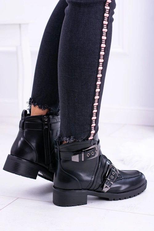 Damskie Botki Z Klamrami Ocieplane Skadi