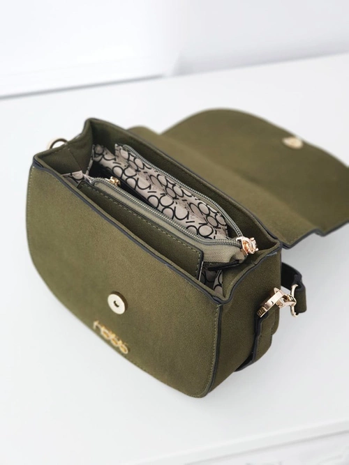 Damska Zielona Zamszowa Torebka NOBO NBAG-F0180-C008