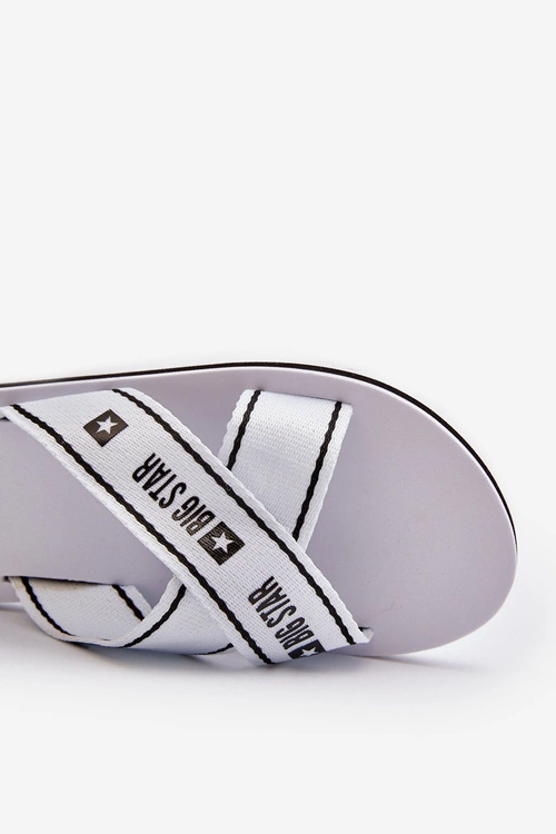 Klapki Damskie Na Piankowej Podeszwie Big Star NN274A509 Białe