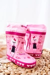 Dziecięce Gumowe Kalosze Różowe Miś Zinstina