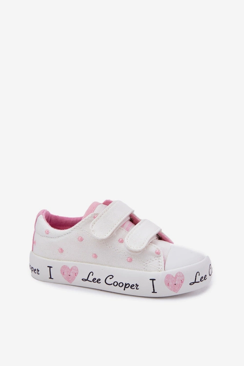 Trampki Dziewczęce Na Rzepy Lee Cooper LCW-25-02-3264K Białe