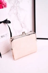 Mały Portfel Damski Zapinany na Bigiel Beżowy