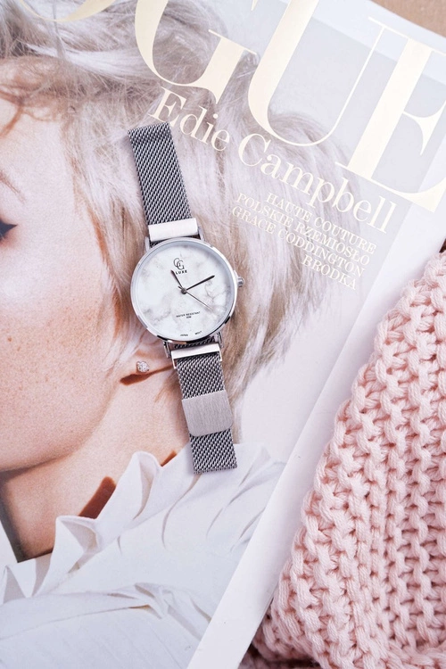 Damski Zegarek GG Luxe Srebrny Biała Tarcza Bemas