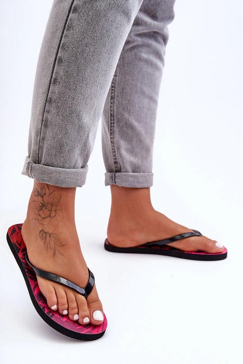 Klasyczne Klapki Japonki 4F 4FSS23FFLIF060-90S Czarno-Różowe