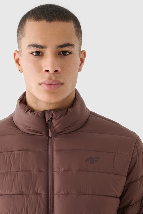 Kurtka Puchowa Męska Z Syntetycznym Wypełnieniem 4F 4FWAW24TDJAM483-80S Brązowa